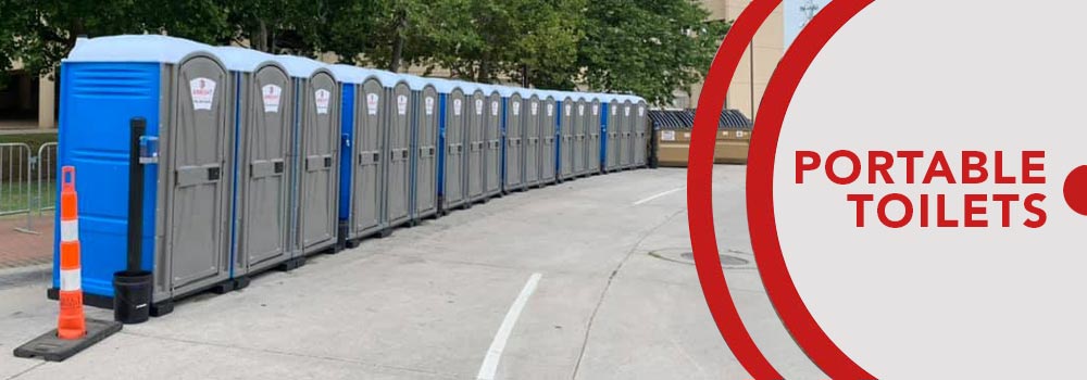 banner of portable toilets