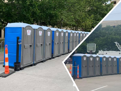 Outdoor portable toilets